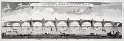 Design by Robert Mylne for a Section of Blackfriars Bridge, London, 1759-Robert Mylne II-Framed Giclee Print