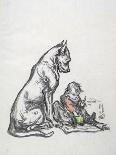 Dog and Child, Early 20th Century-Robert Noir-Framed Giclee Print