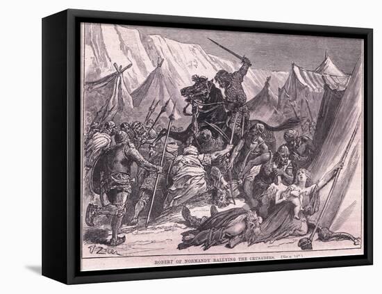 Robert of Normandy Rallying the Crusad Ers Ad 1097-Francois Edouard Zier-Framed Stretched Canvas