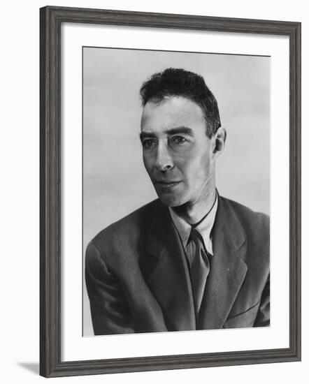 Robert Oppenheimer, Atomic Physicist and Head the Manhattan Project's Secret Weapons Laboratory-null-Framed Photo