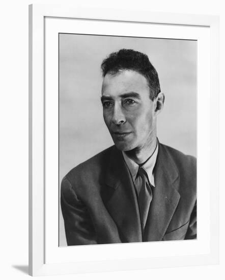 Robert Oppenheimer, Atomic Physicist and Head the Manhattan Project's Secret Weapons Laboratory-null-Framed Photo