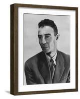 Robert Oppenheimer, Atomic Physicist and Head the Manhattan Project's Secret Weapons Laboratory-null-Framed Photo