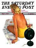 "Sunlamp," Saturday Evening Post Cover, March 4, 1939-Robert P. Archer-Laminated Giclee Print