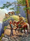 Wild West and attack by Indians-Robert Prowse-Giclee Print