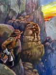 Wild West and attack by Indians-Robert Prowse-Giclee Print