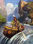 Wild West and attack by Indians-Robert Prowse-Giclee Print