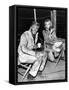 Robert Redford and Jane Fonda sur le tournage du film La Poursuite Impitoyable THE CHASE d'ArthurPe-null-Framed Stretched Canvas