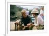 Robert Redford and Meryl Streep sur le tournage du film Out of Africa by Sydney Pollack, 1985 (phot-null-Framed Photo