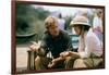 Robert Redford and Meryl Streep sur le tournage du film Out of Africa by Sydney Pollack, 1985 (phot-null-Framed Photo