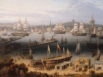 Boston Harbour from Constitution Wharf-Robert Salmon-Art Print