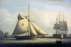 Ship Going Out, Fort Independence, Boston Harbour, 1832-Robert Salmon-Giclee Print