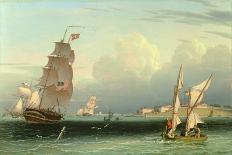 Ship Going Out, Fort Independence, Boston Harbour, 1832-Robert Salmon-Giclee Print