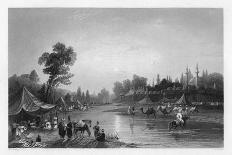 The Barrada River, (The Ancient Pharpa), Damascus, Syria, 1841-Robert Sands-Framed Giclee Print