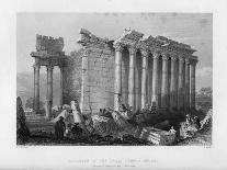 The Great Temple at Baalbec (Heliopoli), Egypt, 1841-Robert Sands-Stretched Canvas