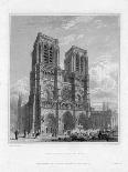 West Front of Notre Dame, Paris, France, 1822-Robert Sands-Laminated Giclee Print