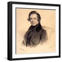 Robert Schumann (1810-185), 1839-Josef Kriehuber-Framed Giclee Print