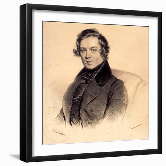 Robert Schumann (1810-185), 1839-Josef Kriehuber-Framed Giclee Print