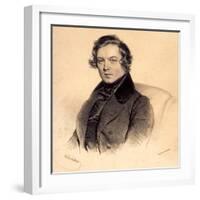 Robert Schumann (1810-185), 1839-Josef Kriehuber-Framed Giclee Print