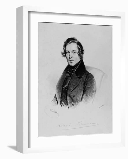 Robert Schumann (1810-1856)-Josef Kriehuber-Framed Giclee Print