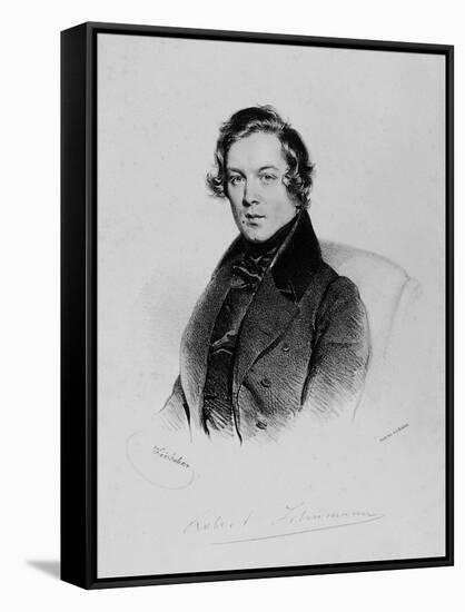 Robert Schumann (1810-1856)-Josef Kriehuber-Framed Stretched Canvas