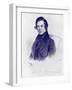 Robert Schumann drawing by-Josef Kriehuber-Framed Giclee Print