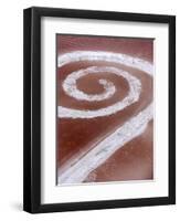 Robert Smithson's Spiral Jetty in the Great Salt Lake-null-Framed Premium Photographic Print