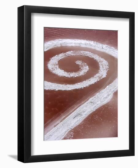 Robert Smithson's Spiral Jetty in the Great Salt Lake-null-Framed Premium Photographic Print