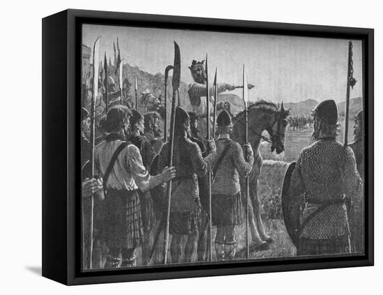 Robert the Bruce Reviewing His Troops before the Battle of Bannockburn, 1314-EBL-Framed Stretched Canvas