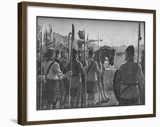 Robert the Bruce Reviewing His Troops before the Battle of Bannockburn, 1314-EBL-Framed Giclee Print