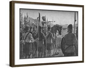 Robert the Bruce Reviewing His Troops before the Battle of Bannockburn, 1314-EBL-Framed Giclee Print