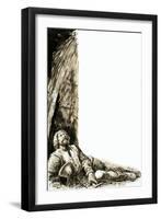 Robert the Bruce Watching a Spider Rebuild its Web-C.l. Doughty-Framed Giclee Print