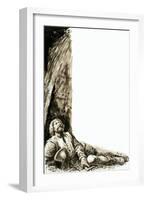 Robert the Bruce Watching a Spider Rebuild its Web-C.l. Doughty-Framed Giclee Print