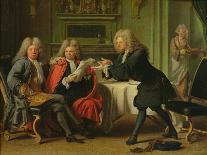 Bodin, the King's Doctor, in the Company of Dufresny and Crebillon at the House in Auteuil-Robert Tournieres-Giclee Print
