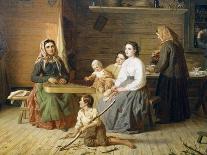 Woman Playing Kantele, Detail from Kreeta Haapasalo Playing Kantele in Peasant Cottage, 1868-Robert Wilhelm Ekman-Giclee Print