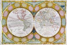A New and Correct Map of the World, 1770-97-Robert Wilkinson-Framed Stretched Canvas