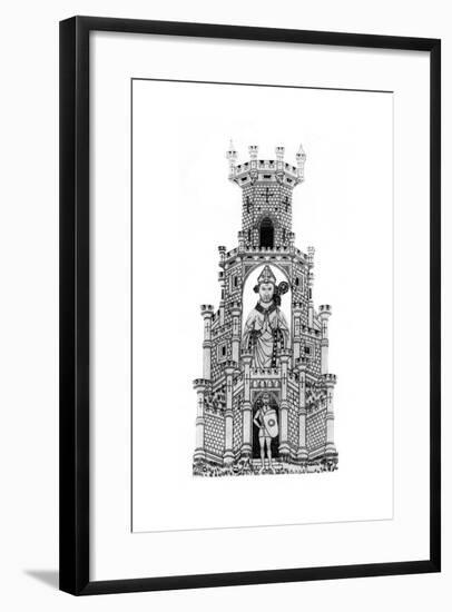 Robert Wyville, the Bishop of Salisbury and His Champion-null-Framed Giclee Print