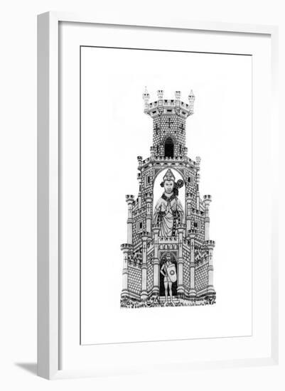 Robert Wyville, the Bishop of Salisbury and His Champion-null-Framed Giclee Print