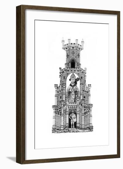 Robert Wyville, the Bishop of Salisbury and His Champion-null-Framed Giclee Print