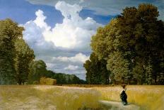 Harvest Time-Robert Zünd-Framed Stretched Canvas