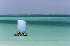 Madagascar, Salary, a Pirogue Sailing in the Blue Sea-Roberto Cattini-Photographic Print