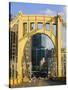 Roberto Clemente Bridge (6th Street Bridge) over the Allegheny River, Pittsburgh, Pennsylvania, Uni-Richard Cummins-Stretched Canvas