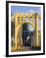 Roberto Clemente Bridge (6th Street Bridge) over the Allegheny River, Pittsburgh, Pennsylvania, Uni-Richard Cummins-Framed Photographic Print