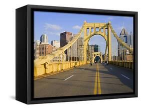 Roberto Clemente Bridge (6th Street Bridge) over the Allegheny River, Pittsburgh, Pennsylvania, Uni-Richard Cummins-Framed Stretched Canvas
