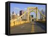 Roberto Clemente Bridge (6th Street Bridge) over the Allegheny River, Pittsburgh, Pennsylvania, Uni-Richard Cummins-Framed Stretched Canvas