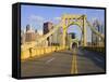 Roberto Clemente Bridge (6th Street Bridge) over the Allegheny River, Pittsburgh, Pennsylvania, Uni-Richard Cummins-Framed Stretched Canvas