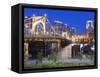 Roberto Clemente Bridge (6th Street Bridge) over the Allegheny River, Pittsburgh, Pennsylvania, Uni-Richard Cummins-Framed Stretched Canvas