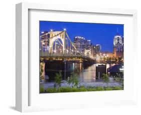 Roberto Clemente Bridge (6th Street Bridge) over the Allegheny River, Pittsburgh, Pennsylvania, Uni-Richard Cummins-Framed Photographic Print