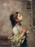 Praying Girl, Italian Painting of 19th Century-Roberto Ferruzzi-Premium Giclee Print