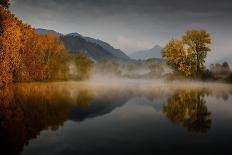 Autumn on the River Adda-Roberto Marini-Framed Giclee Print