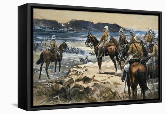 Roberts Attending the Boers Surrender to Paardersberg, 1900-Frank Feller-Framed Stretched Canvas